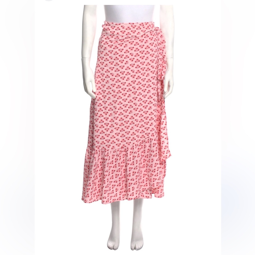 Hill House Pink Wrap Midi Skirt